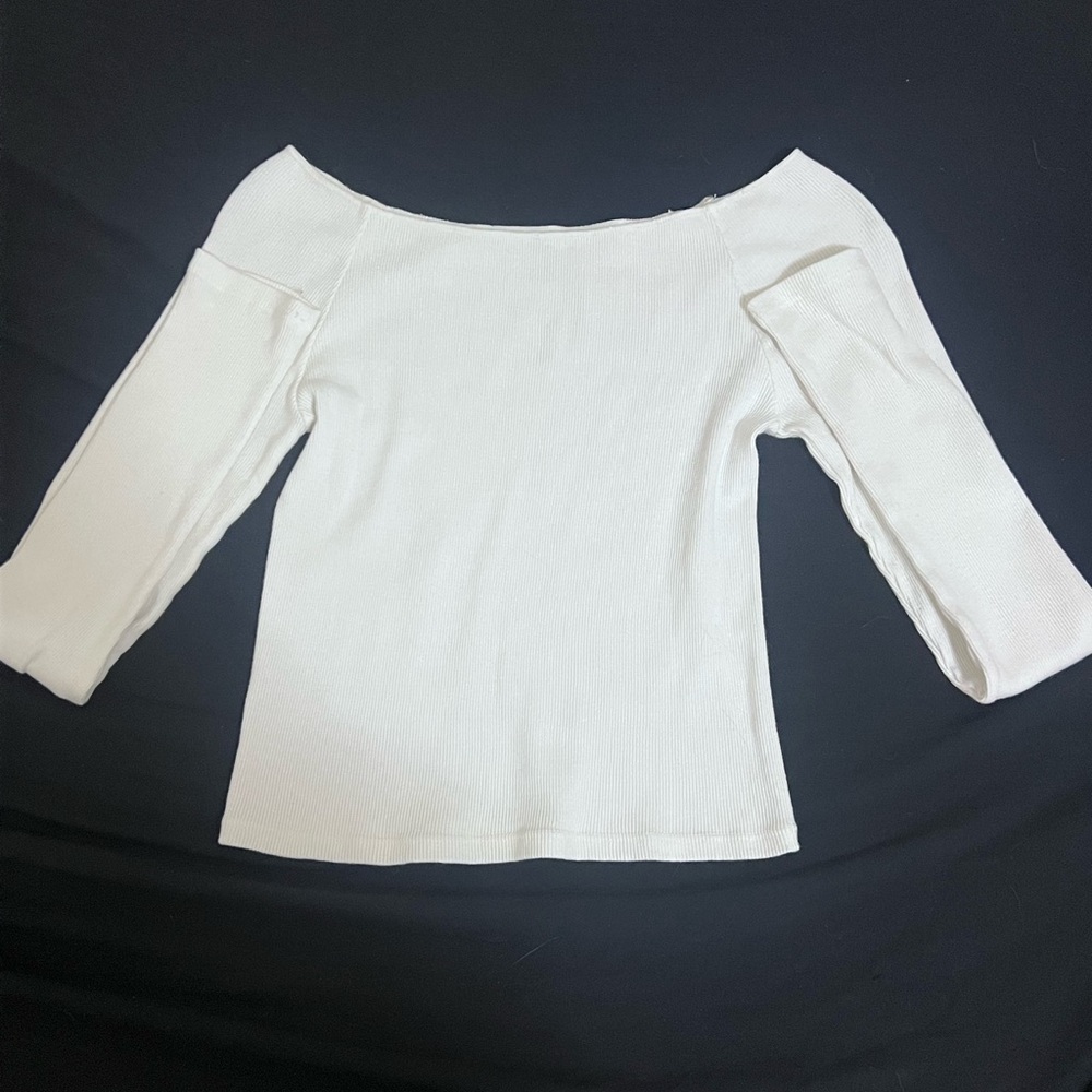 Brandy Melville white Off-Shoulder Top